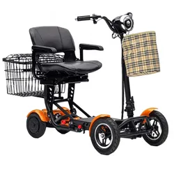 Urban Hopper E-Motorroller Elektro Seniorenmobil 4-Rad Mobilitätshilfe Faltbar Urban Hopper Orange