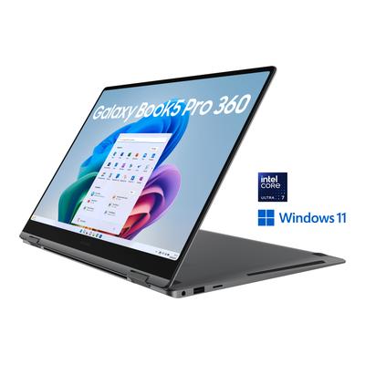 SAMSUNG Convertible Notebook "Galaxy Book5 Pro 360 16'' (NP960Q) Ultra7 16 GB + 512 GB", grau, 16 GB RAM 512 GB SSD, Core Ultra 7, Windows 11 Home, Notebooks