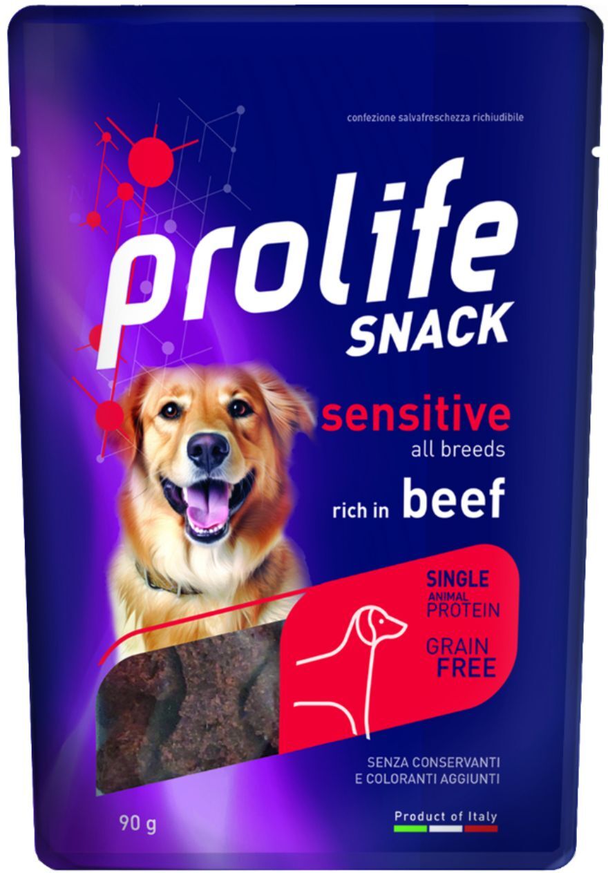 Prolife® Prolife Snack per Cani Sensitive Grain Free Manzo Monoproteico 90 g
