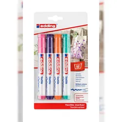 edding Textilmarker 4500 4er Blister Trendfarben