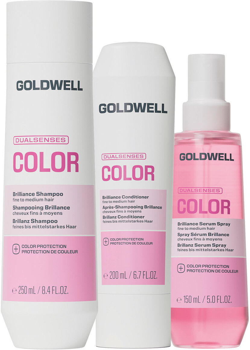 600ml Goldwell Dualsenses Color Brilliance Set (Shampoo 250ml + Conditioner 200ml + Spray 150ml)