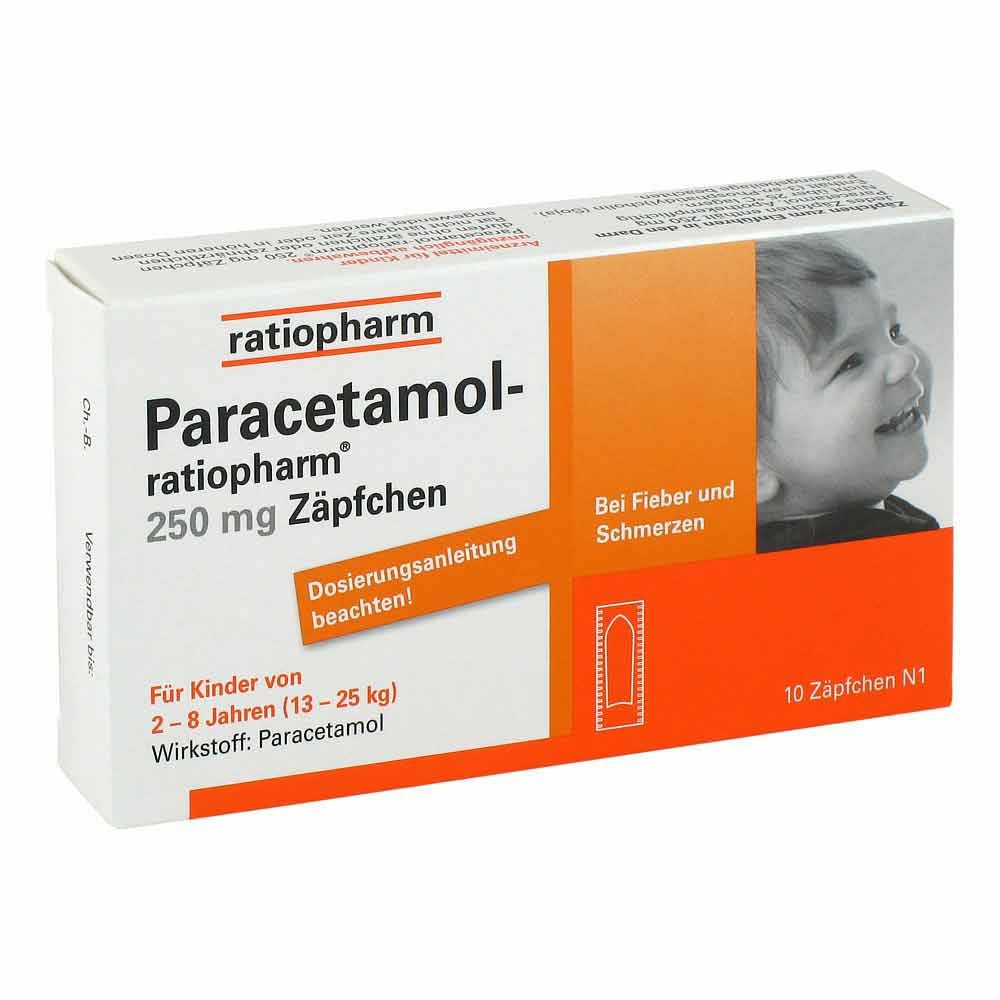 ratiopharm GmbH Paracetamol ratiopharm 250 mg Zäpfchen 03953597