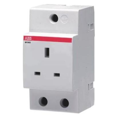 ABB BS Din Rail Mounting Socket with light (2CSM258163R0721)