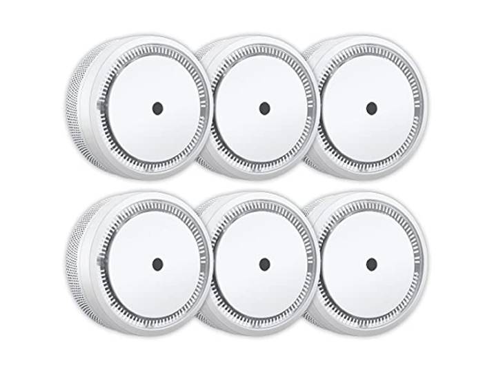 ELRO FS801061 FS8010 Mini Smoke Detector Compact Design with 10 Year Battery EN 14604 Pack of 6