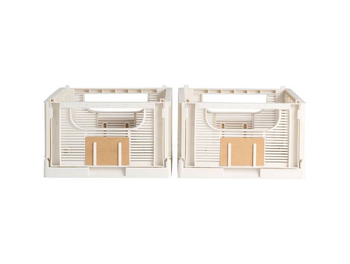 Schou Aufbewahrungsbox L 2er Set Faltbar Weiss