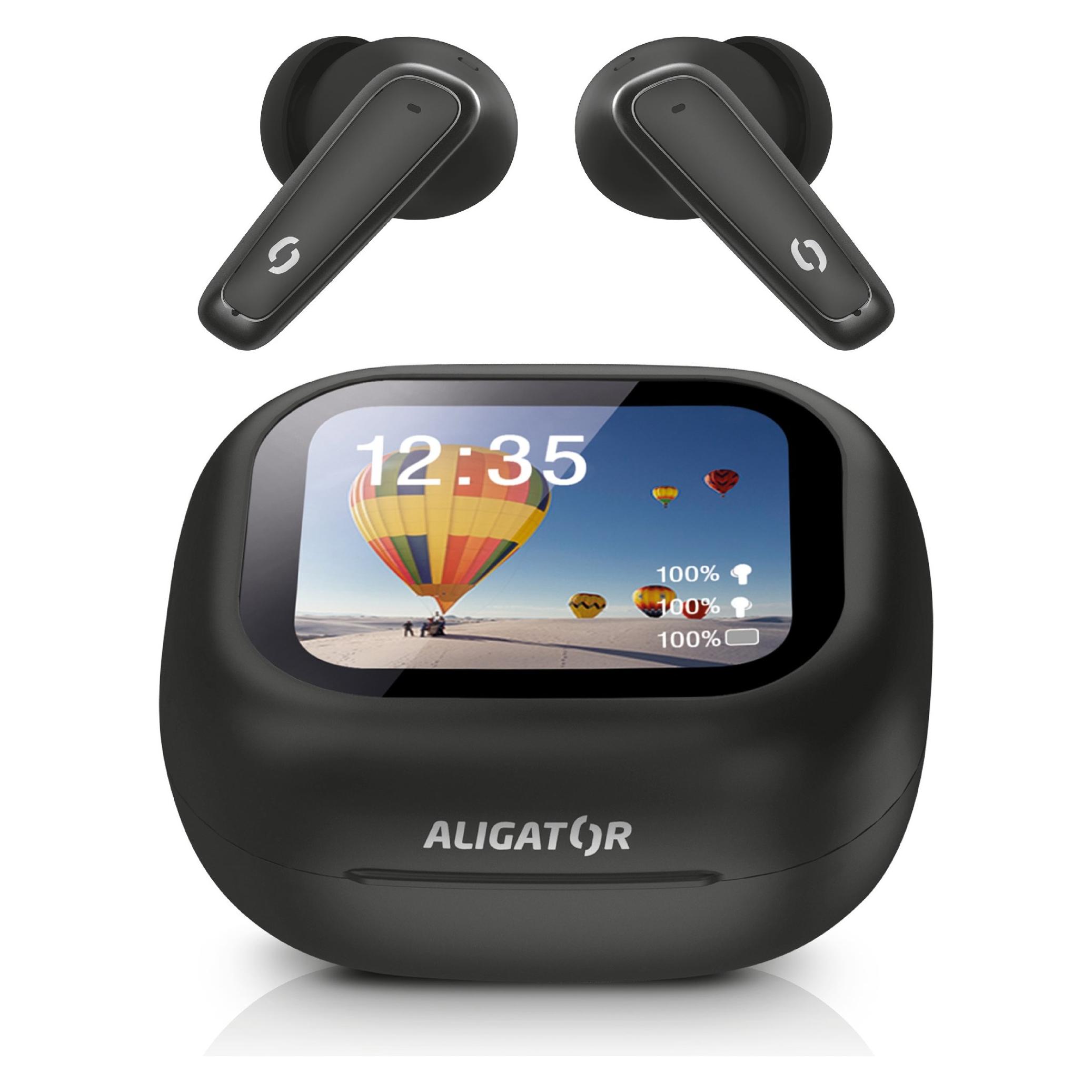 Aligator Pods Translate Übersetzer und TWS Kopfhörer 2in1 / schwarz (ATR10BK)