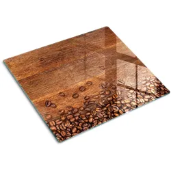 GLASPLATTE 60x52 cm Kaffeebohnen