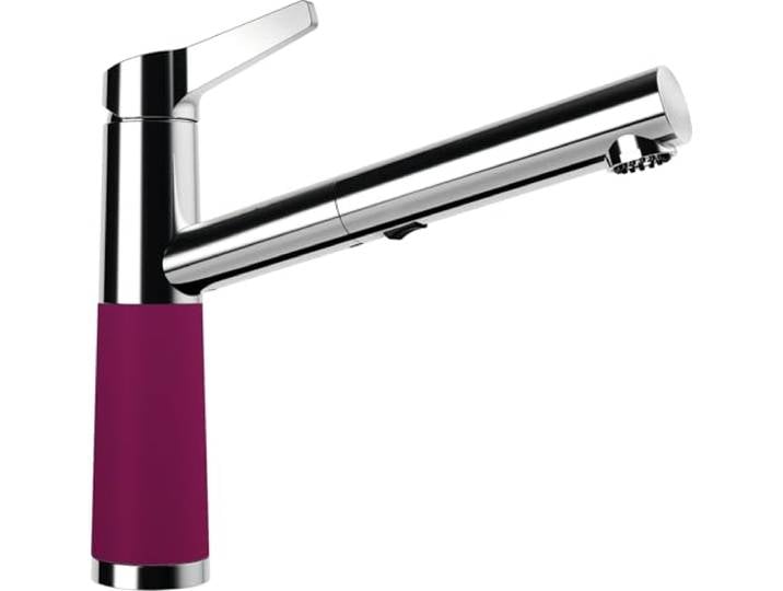 Schock 554123BRY Küchenarmatur SC-510 Berry – farbige Niederdruck Armatur CRISTADUR mit ausziehbarem Auslauf