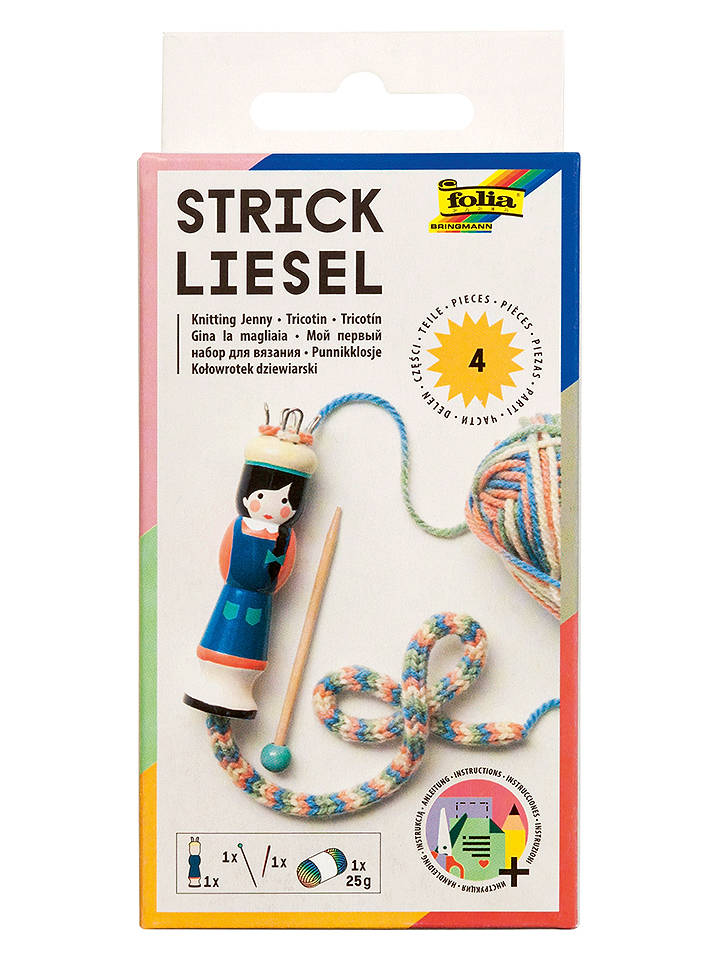 folia PAPER Bastelset "Strickliesel" in Bunt - onesize