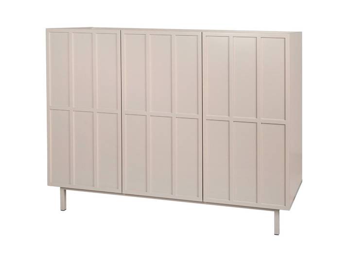 P & B Sideboard Velin, Beige, Kaschmir, Metall, 2 Fächer, 120x89x40 cm, Bsci, Kleinmöbel, Kommoden, Sideboards