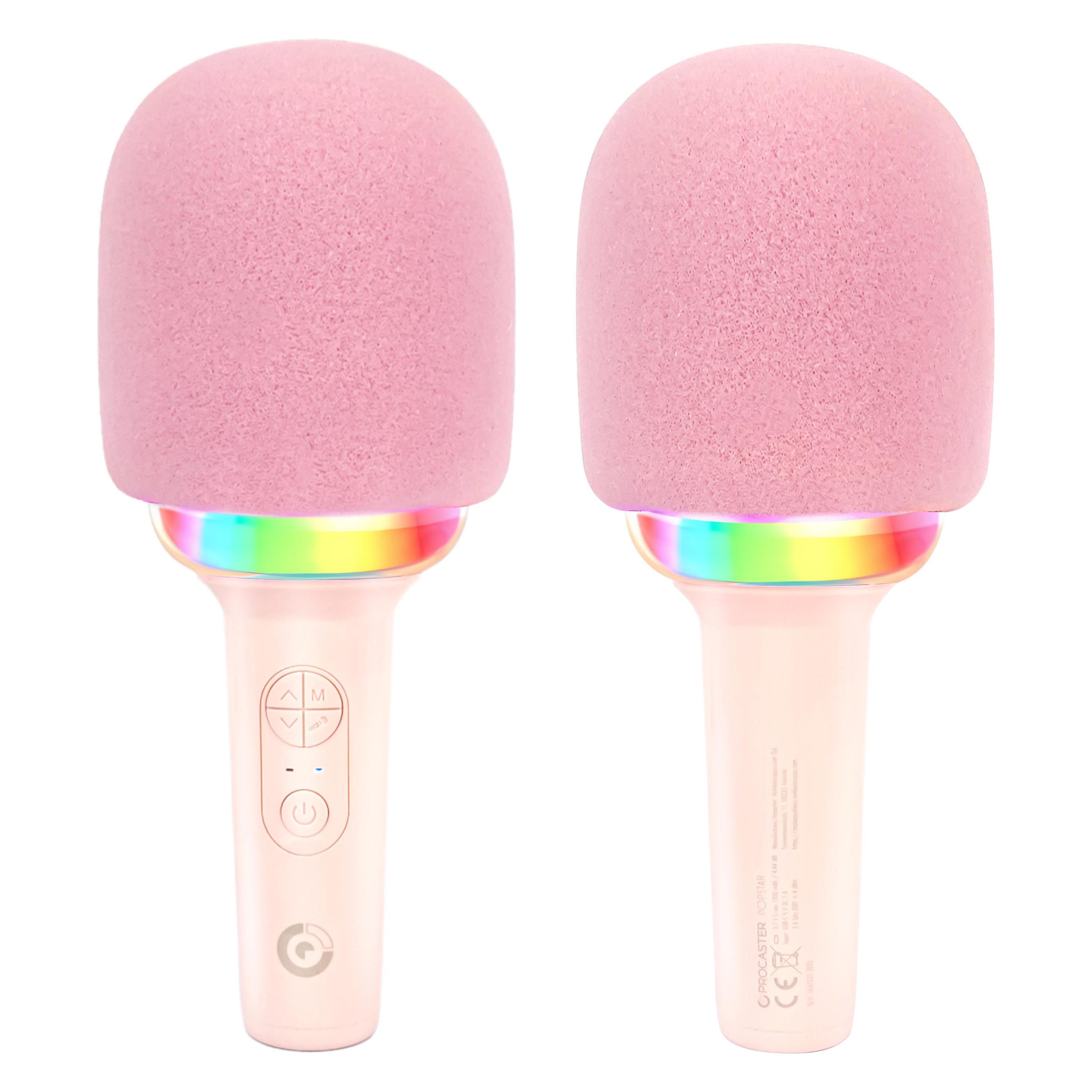 Vestel Popstar Karaoke Microphone with Speaker, Pink (61761920)
