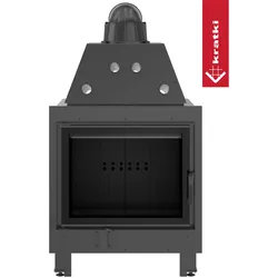 Kamineinsatz aus Stahl KRATKI MBA 17 kW Ø 200 schwarz Verkleidung