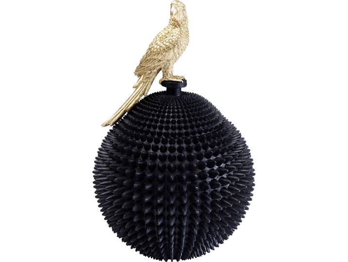 Aufbewahrungsbox KARE DESIGN Deko Dose Parrot 40cm , gold (goldfarben), B:26cm H:40,3cm T:26cm, Polyresin (Kunststein), Aufbewahrungsboxen, Aufbewahrungsbox