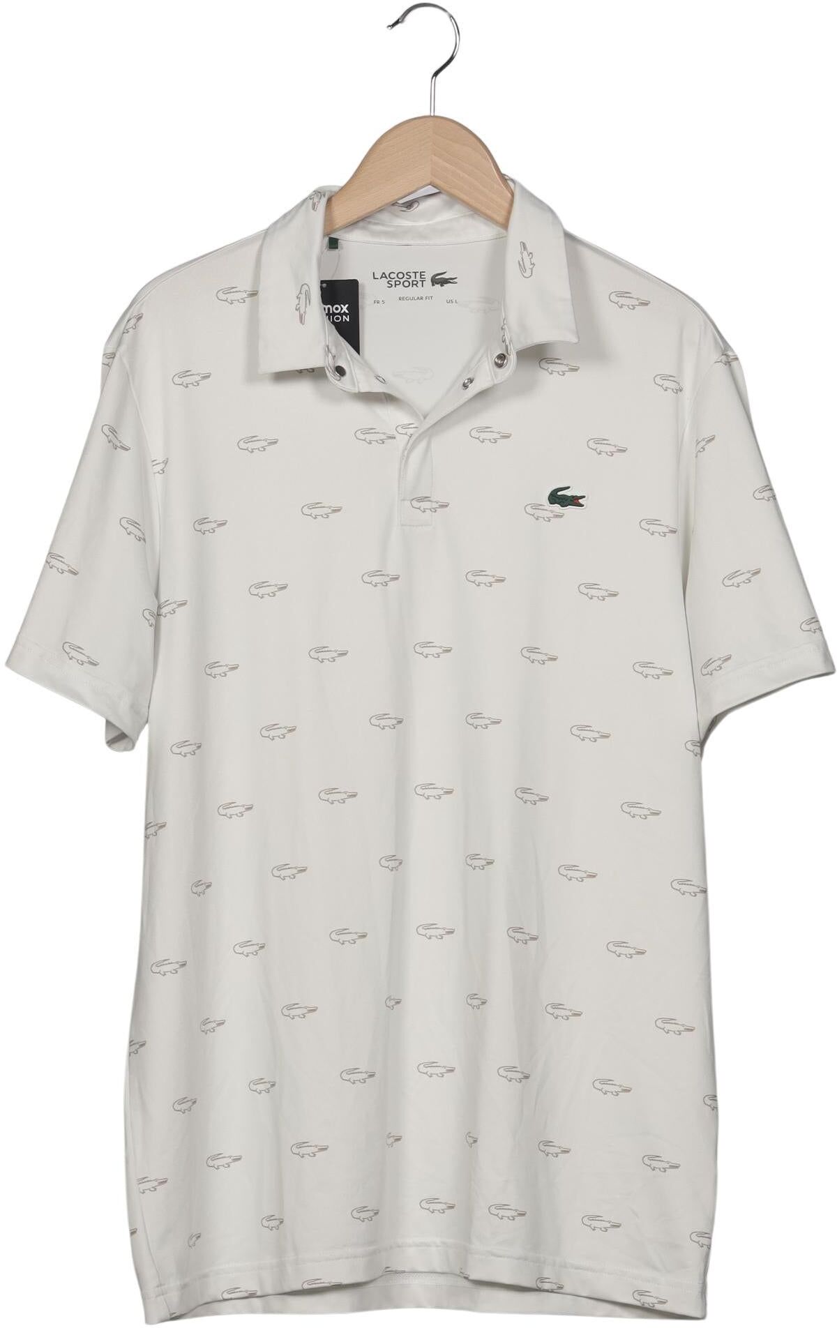 Lacoste Sport Herren Poloshirt, Cremeweiß, Gr. L, Synthetik / Elasthan - Second Hand