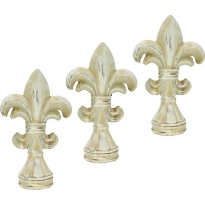Dekofigur I.GE.A., beige (natur), Keramik, Dekofiguren, Französische Lilie (3er Set)