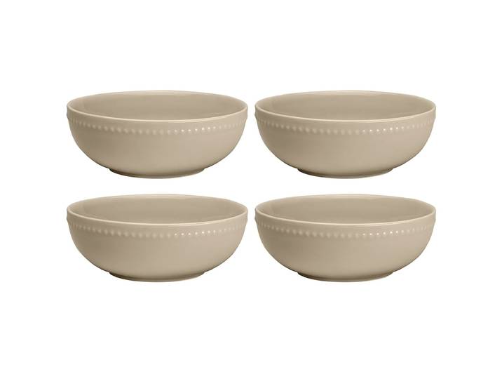 Scandi Living Bol Dots 60cl Lot de 4 Beige