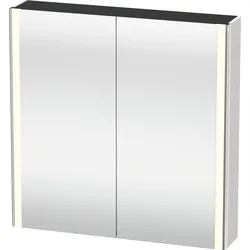 Duravit XSquare Spiegelschrank mit LED- Beleuchtung, 800x800x155mm, XS7112036360000, Farbe: Weiß Seidenmatt Lack