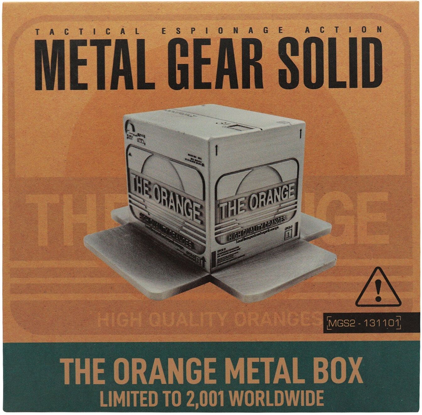 Fanattik Metal Gear Solid 2 Limited Edition Metal Replica Cardboard Box - Officially Licensed Metal Gear Solid Merchandise - Limited Edition of 2001 Pieces