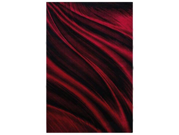 IRMA - Tapis à effet Graphique - Noir et Rouge 120 x 170 cm