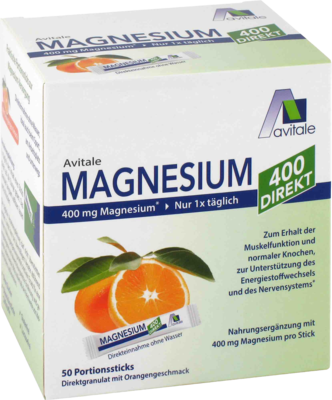 Avitale GmbH MAGNESIUM 400 direkt Orange Portionssticks 50X2.1 g 15529901