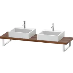 Duravit DuraStyle Konsole DS101C07979 für Aufsatzbecken, 2 Ausschnitte, Stärke 4.5 cm, Nussbaum natur