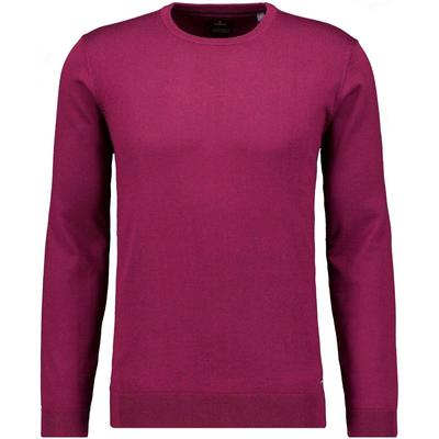 Rundhalspullover RAGMAN, Herren, Gr. 50, portwein, 696, Strick, 100% Wolle, Rundhals, Pullover Rundhalspullover