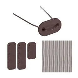 Relaxdays 104 x Sichtschutz Befestigung braun Braun