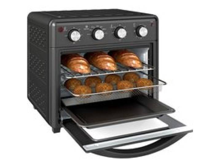Mini four friteuse à air chaud 90-230 °C 7 programmes accessoires noir