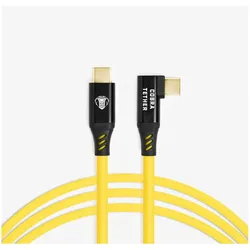 Cobra CobraTether USB-C Cable 10m Srtaight to 90 Ÿellow (10 m, USB 2.0), USB Kabel