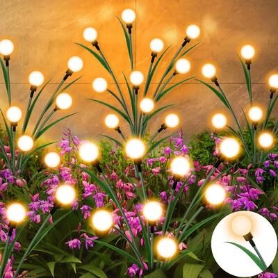 Uplift Picks Solar Ground Disk Lights Brighten Gardens Pathways Lawns Patios Every Night leaf (8 Led) 8 Pcs