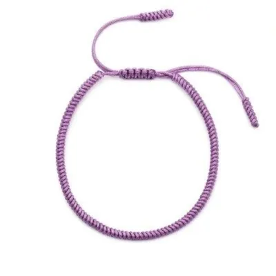 Handmade Woven Leisure Bracelet Romantic Yoga Long Distance Relationship Hand Rope purple