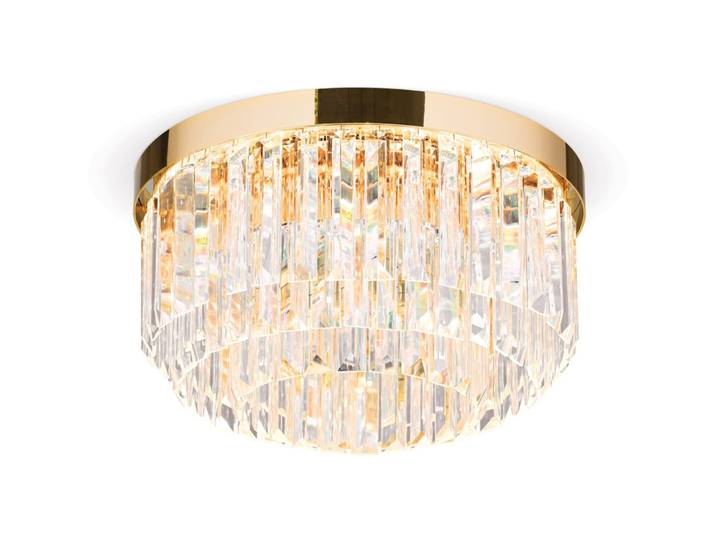 Briamond Deckenlampe Prism gold Stahl/Orion Kristall 3200 lm B 35 cm - LED - Lichtfarbe: Warmweiss - LED Energiesparlampen