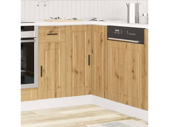 Promo 2026 Armoire d'angle(1 pcs) Armoire/Cabinet/Placard - SARAZYJ - meuble de cuisine - Porto chêne artisanal - S3072717