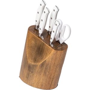 Arcos Messerset Riviera Blanc 235024, mit Messerblock, mit Edelstahlklinge, mit Kunststoffgriff, 5-teilig