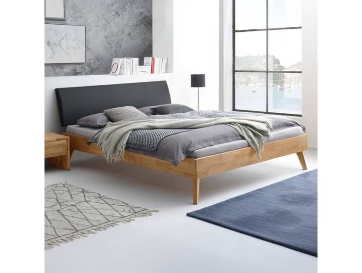Bett Kantil Kernbuche Massivholz 120x200cm retro/vintage