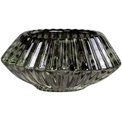Chic Antique Kerzenständer für Stab- & Teelichter, H4/D8 cm, grau