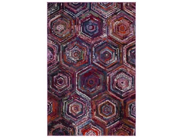 Tapis de salon bohème chic - SAFA VIEH - Mattia - Rose - Polypropylène - Intérieur