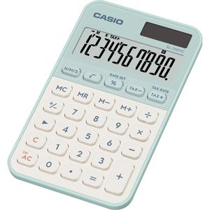 Casio Taschenrechner SL 310YC LG, mit Zeitberechnung, 10-stelliges LC-Display, Solar- & Batteriebetrieb
