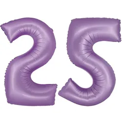 XL Folienballon lavendel Zahl 25