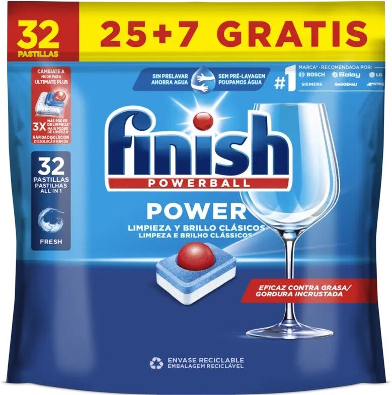 FINISH Power Todo En Avavajillas Maquina Pastillas