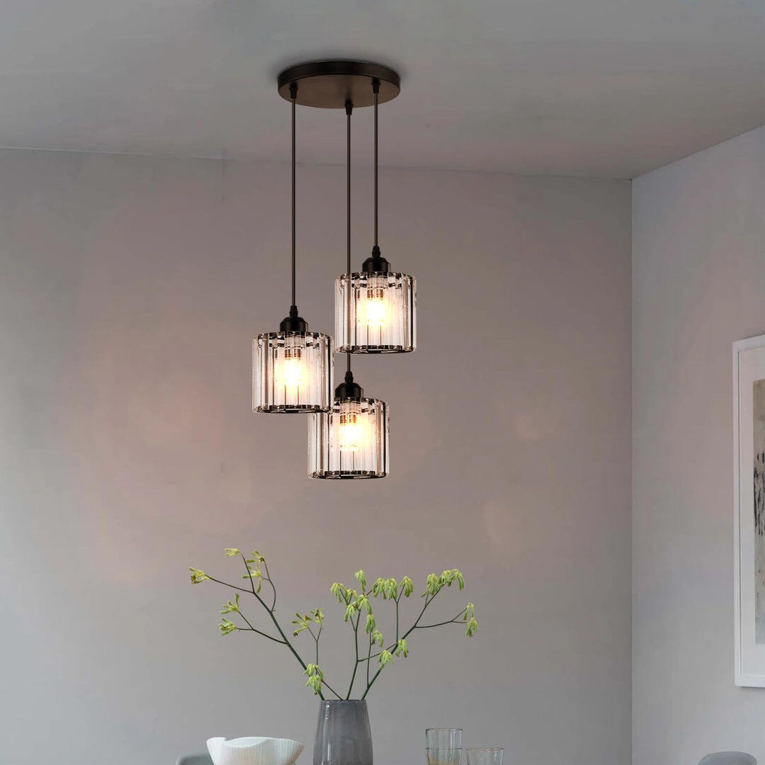 Fairmont Park Pendant Light 3 - Light Pendant Black 110cm H X 30cm W X 30cm D