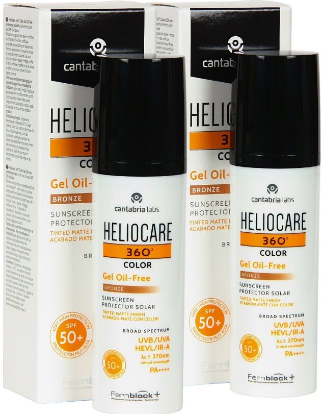 Heliocare 360° Color Gel Oil Free SPF50+ Bronze 2x50ml