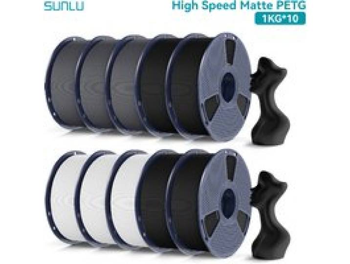 SUNLU High Speed Matte PETG Filament 1.75mm Hoge Sterkte Makkelijk te printen Snel 3D-printmateriaal Duurzaam Gladde Afwerking 1KG Spoel