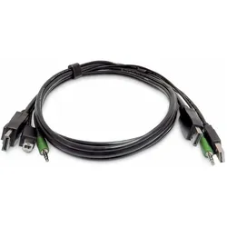 StarTech .com SK2DPMMKVM10-TAA, 3 m, USB, USB, DisplayPort, Schwarz, DisplayPort/USB-B/3.5mm, KVM-Switch Kabel
