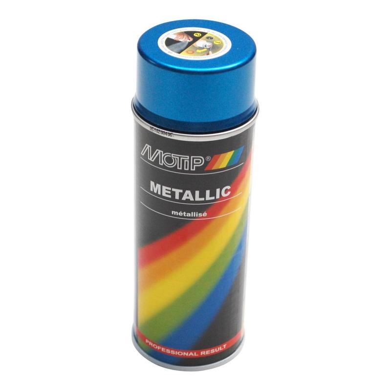 Bombe peinture bleu Métallisé Motip 400ml