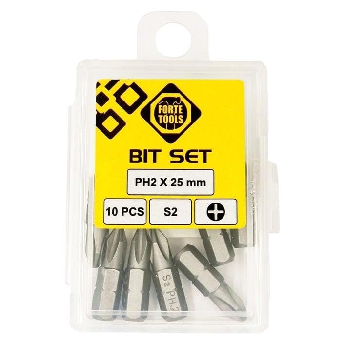 Forte tools SCREWDRIVER BIT PH2X25MM 10PCS (33045558)