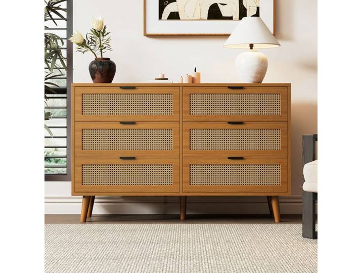 Nouveau Premium sense commode avec 6 tiroirs armoire à tiroirs en bois pour buffet armoire à tiroirs avec poignée