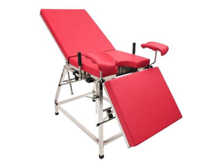 GalaKxay Gynäkologischer Stuhl, Gynäkologischer Untersuchungsstuhl 200kg Tragkraft, Edelstahl, Verstellbare Rücken-/Beinlehne, für Klinik/Praxis