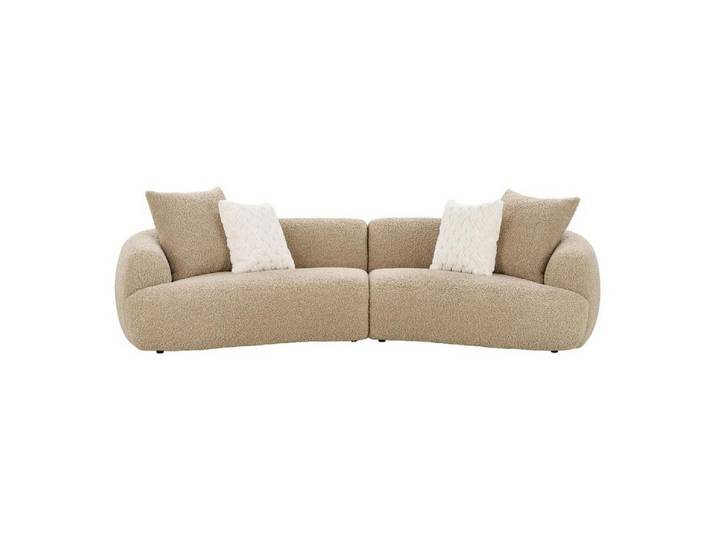 House Nordic Sofa Dorte Sofa 3 Pers. inkl. 4 Dekokissen hellbraun.