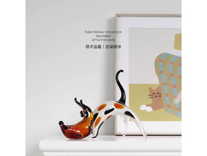Figurine nordique minimaliste pour décoration de maison, chiot glacé, artisanat, salon, armoire à vin, décoration de bureau, cadeaux de noël